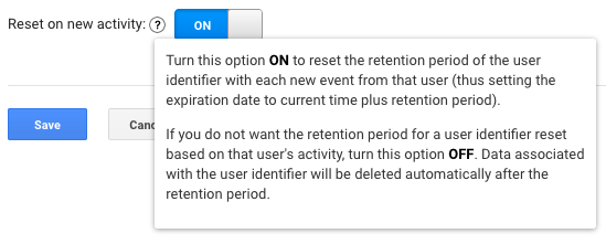 Google Analytics Data Processing and Retention Control Settings