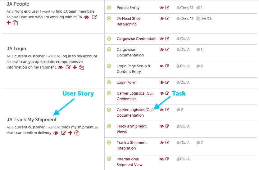 Agile User Story Example