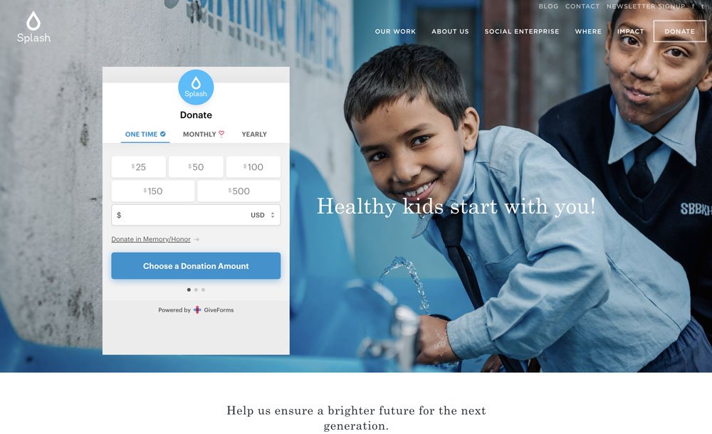 Non-Profit Donation Software Example GiveForms