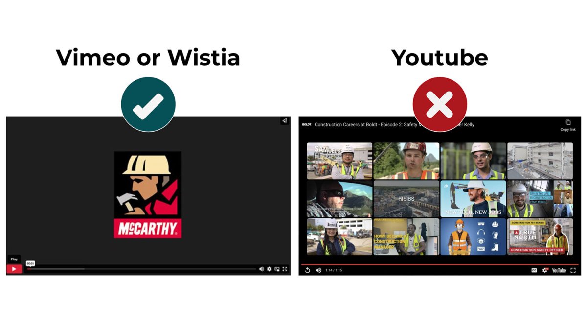 How to embed video on your commercial construction careers page